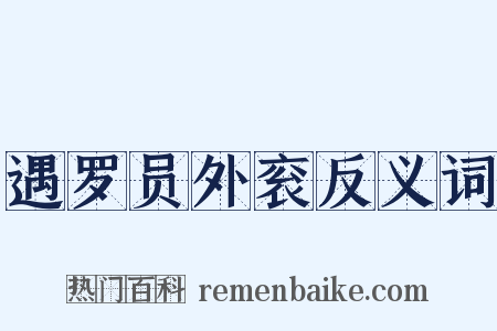 遇罗员外衮反义词是什么意思的图片